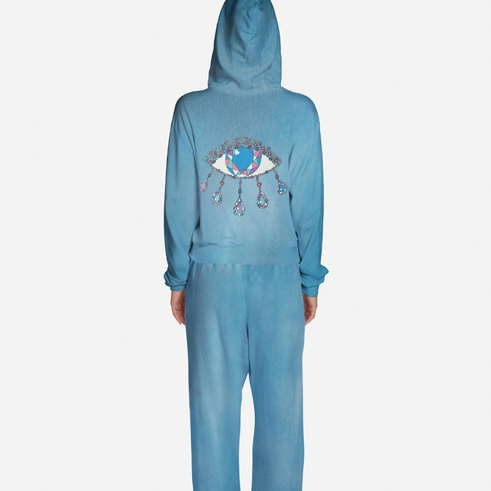 Lauren Moshi Lachelle Diamond Evil Eye hoodie - Picture 4 of 16